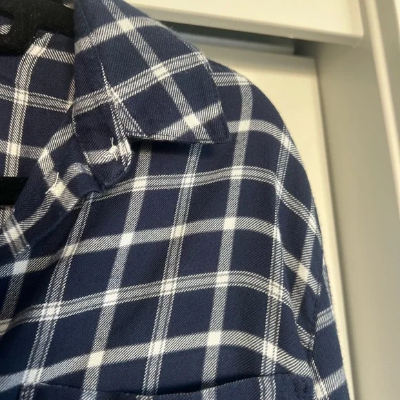 Treasure & Bond Blue and White Checkered Shirt - Picture 4 of 7